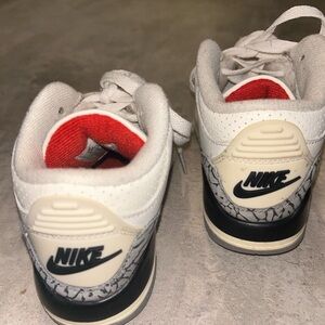 Jordan Kids White and Red Sneakers